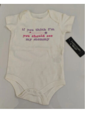 NWT Faded Glory Baby Girl Bodysuit Size 6-9 Months 100% Cotton